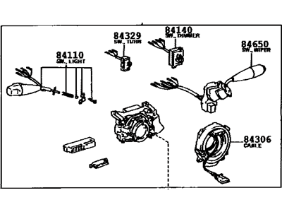 Toyota Camry Turn Signal Switch - 84310-33021