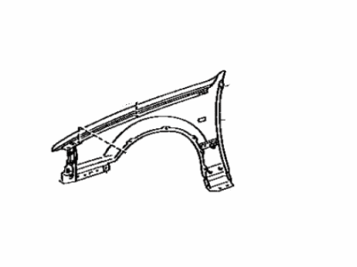 Toyota 53801-33010 Fender Sub-Assembly, Front Passenger Side