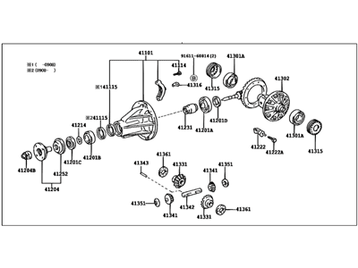Toyota 41110-35880 Carrier Assy,  Differential,  Rear