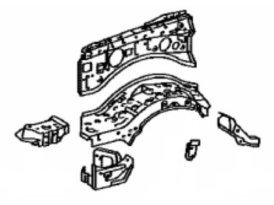 Toyota 53701-3D481 Apron Sub-Assy,  Front Fender,  RH