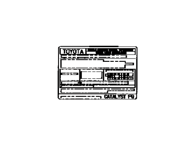 Toyota 11298-7A550 Emission Label