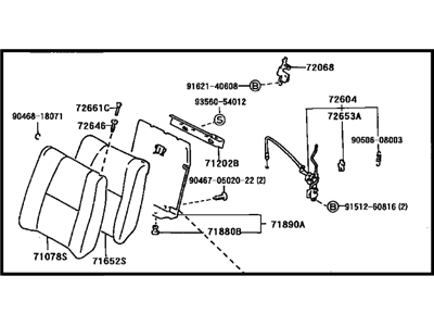 Toyota 71490-2B861-C1 Seat Back Assembly