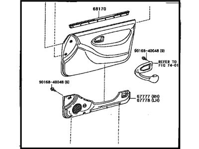 Toyota 67650-2D501-C4 Door Trim Panel