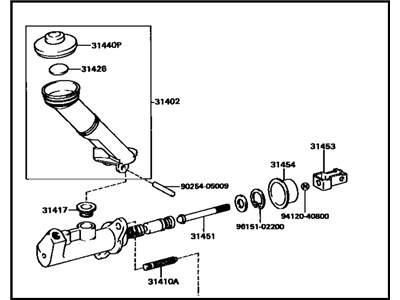 Toyota Clutch Master Cylinder - 31410-20590