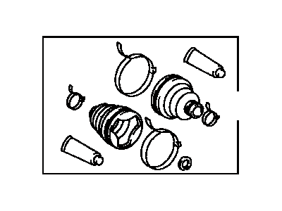Toyota 04438-20371 Boot Kit,  Front Drive Shaft,  In & Outboard,  RH