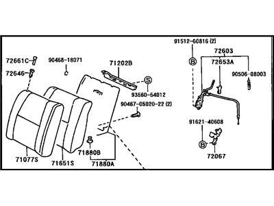 Toyota 71480-2G892-C2 Seat Back Assembly