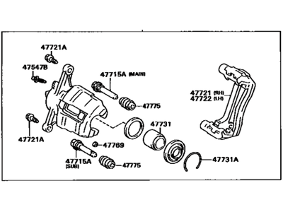 Toyota Celica Brake Caliper - 47750-20520
