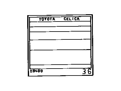 Toyota 42661-2B412 Info Label