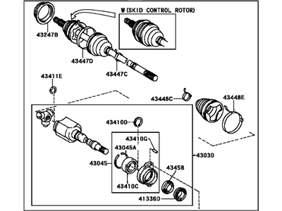 Toyota Celica Axle Shaft - 43410-20682