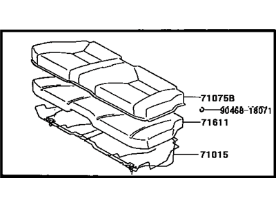 Toyota Celica Seat Cushion - 71560-2B760-C0