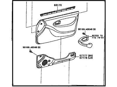 Toyota 67620-2L361-C3 Door Trim Panel