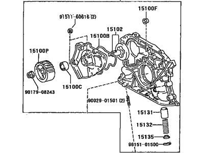 Toyota Camry Oil Pump - 15100-74060
