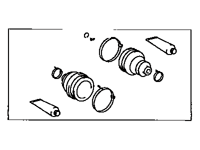 Toyota 04438-20131 Boot Kit,  Front Drive Shaft,  In & Outboard,  LH