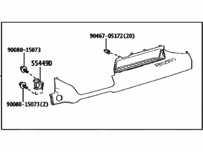 Toyota 55012-AN010-E0 Garnish Sub-Assy,  Instrument Panel,  No.2