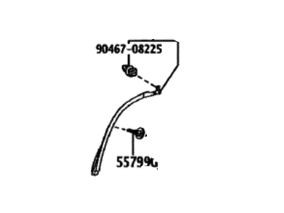 Toyota 75088-0C902 Moulding,  Quarter Panel Wheel Opening,  LH