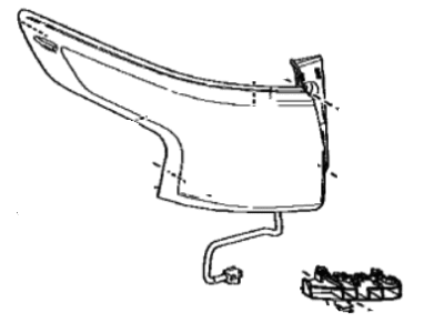 Toyota 81560-0C160 Lamp Assy,  Rear Combination,  LH