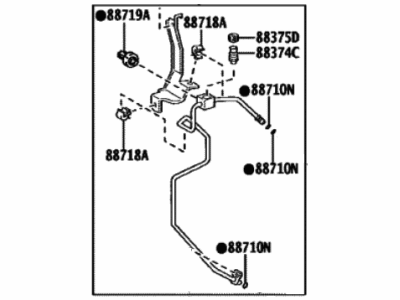 Toyota 88710-0C720 Tube & Accessory Assy,  Air Conditioner