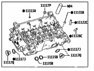 Toyota 90910-A2024 Bolt(For Cylinder Head Set)
