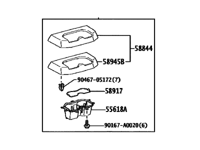 Toyota 55620-0C100-C3 Holder Assembly, Instrument Panel Cup