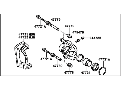 Toyota T100 Brake Caliper - 47730-35090