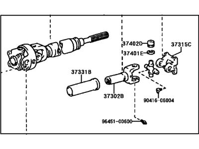 Toyota 37110-34020 Shaft Assembly, Propeller