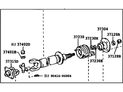 Toyota 37120-35560 Shaft Assembly, Propeller Intermediate