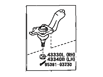 Toyota 43330-39555 Joint Assembly, Lower Ball, Front Passenger Side