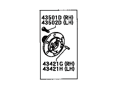Toyota 43502-04040 Hub Sub-Assembly, Front Axle, Passenger Side
