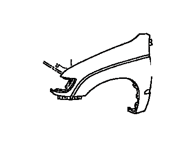 Toyota 53812-04060 Fender Sub-Assembly, Front Driver Side