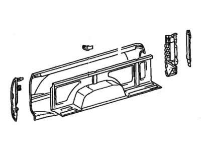 65500-YY010 Toyota Panel Assembly, Rear Body Side, Passenger Side Illustration 1 of 1