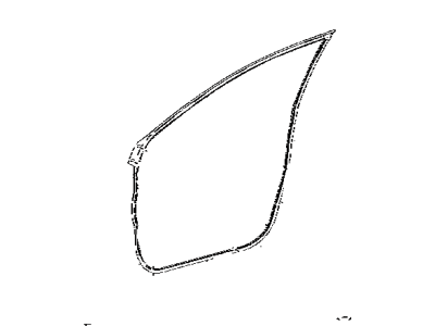 Toyota 67861-42090 Weatherstrip,  Front Door,  RH
