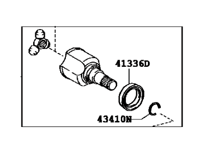 Toyota 43040-12160 Joint Assembly, Front Drive Inboard, Passenger Side