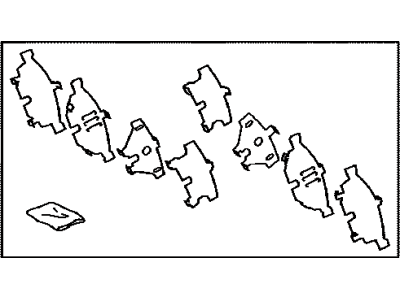 Toyota 04946-47070 Brake Pads Hardware Kit