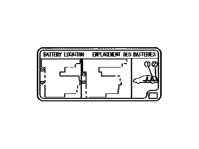 Toyota G9275-47080 Label, Battery Caution G9275-47080 Toyota Label, Battery Caution Illustration 1 of 1