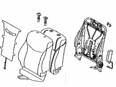 Toyota 71440-47190-G0 Back Assy,  Front Seat,  LH(For Separate Type)