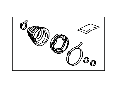 Toyota 04437-47030 Boot Kit,  Front Drive Shaft Inboard Joint,  LH