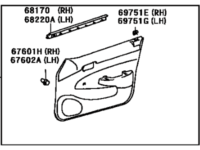 Toyota 67620-13370-B0 Trim Panel Assembly