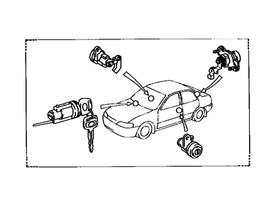 Toyota Corolla Ignition Lock Cylinder - 69005-1E090