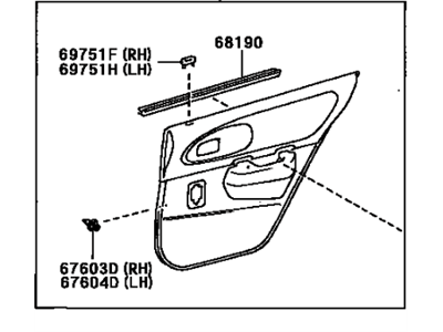 Toyota 67640-13401-B1 Trim Panel Assembly