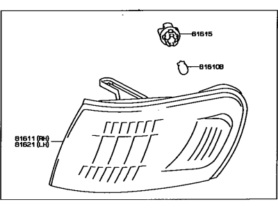 Toyota Corolla Side Marker Light - 81610-12600