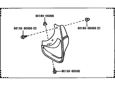 Toyota 76621-19215 Mud Guard