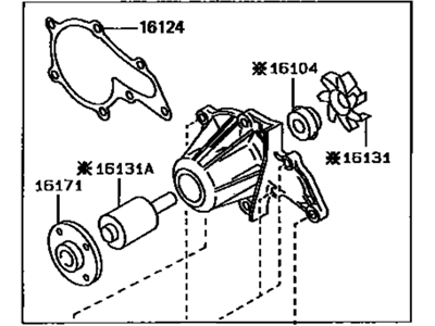 Toyota Corolla Water Pump - 16110-19205