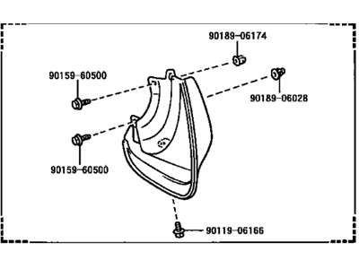 Toyota 76626-19455-C0 Mud Guard