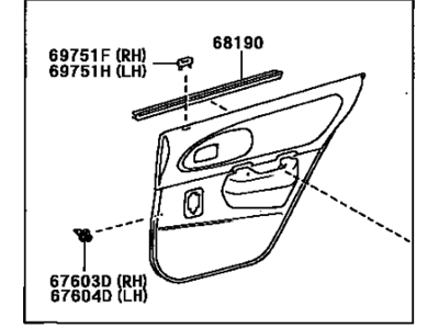 Toyota 67630-1H050-B1 Trim Panel Assembly