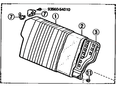 Toyota 71480-10461-01 Back Assembly, Rear Seat (For Bench Type)