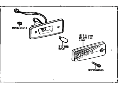 Toyota 81730-19306 Side Marker Lamp, Passenger Side