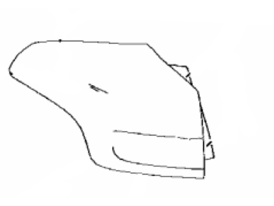 Toyota 81561-42200 Lens & Body,  Rear Combination Lamp,  LH