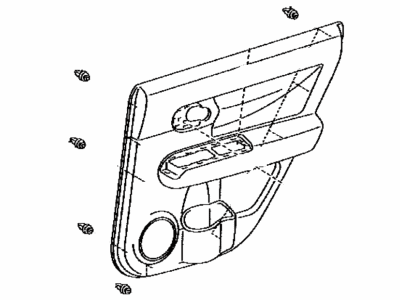 Scion 67630-12G50-B1 Board Sub-Assy,  Rear Door Trim,  RH
