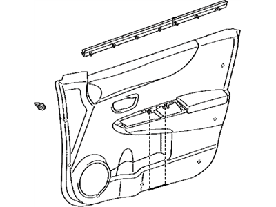 Toyota 67620-5C881-B0 Board Sub-Assy,  Front Door Trim,  LH