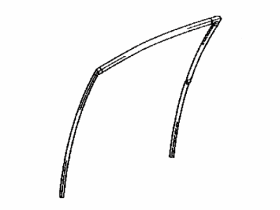 Toyota 68141-52240 Run,  Front Door Glass,  RH